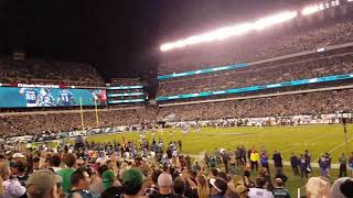 Wentz to Ertz for a Philadelphia Eagles touchdown Celebration from Sec 104 Row 12
