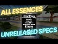 All Essences & Unreleased Specs | Type://Soul