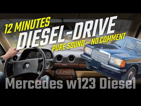 Mercedes-Benz 200D — Oldtimer-Fahrt: Diesel-Sound pur (kein Kommentar) #w123 #w124 #w114 #asmrcar