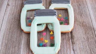 Mason Jar Cookies with Candy Glass Tutorial