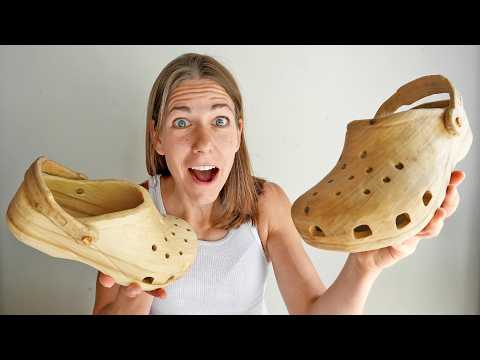 I carve WOOD CROCS because.