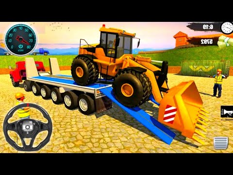 Heavy Excavator Driving Simulator - Construction Transport Truck Trailer - Android Gameplay #2