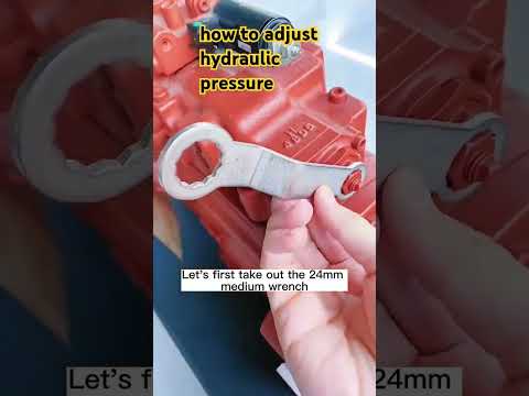 How to adjust hydraulic pressure prv #PRV #hydraulic #pump #mechanic #maintenance