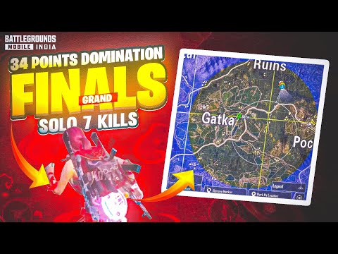 34 Points Domination in 20k Grand Final🔥 - Solo 7 Finishes - iPhone 11 - BGMI COMPETITIVE 🇮🇳