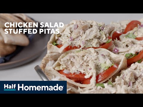 Chicken Salad Stuffed Pitas | Half Homemade