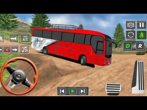 Realistic Offroad Bus Driving | Mud, Hills & Sharp Turns | Indian Coach Simulator
