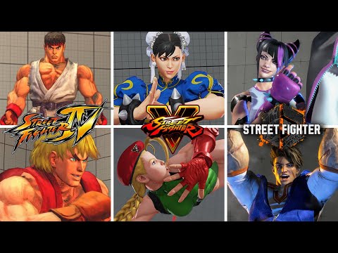 Street Fighter 6 - Intro / Outro Comparison | SF4 vs SF5 vs SF6