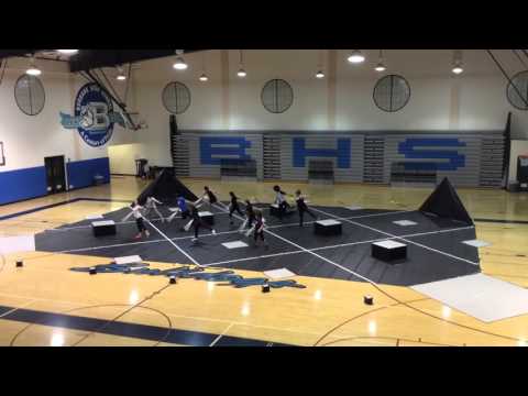 Burbank High School Color Guard - 4-14-16 - Rehearsal - Final Run