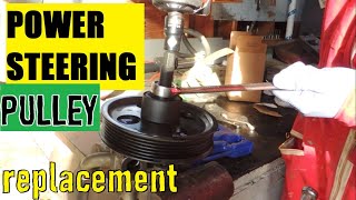 HOW TO REMOVE AND INSTALL POWER STEERING PULLEY | Dodge Caravan