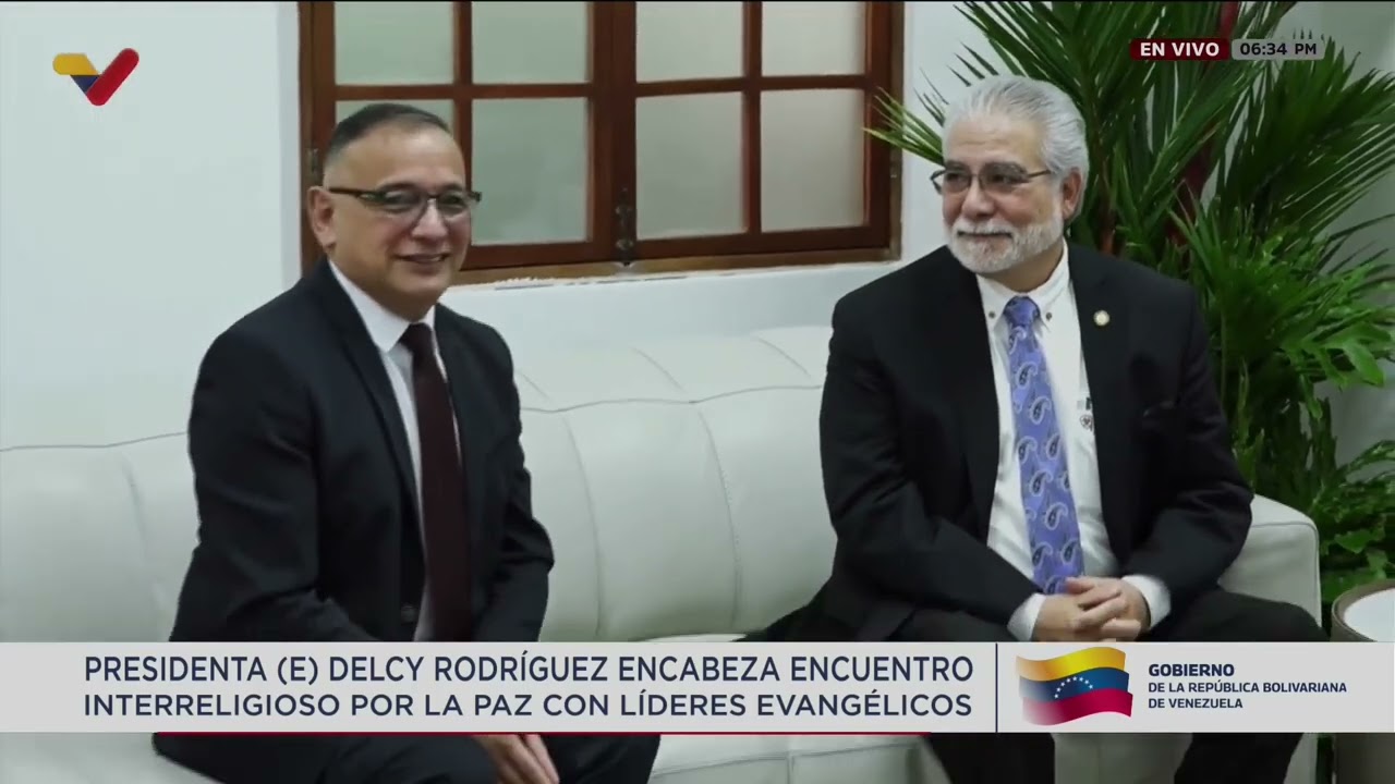 Delcy Rodríguez se reúne con líderes evangélicos, 17 junio 2026