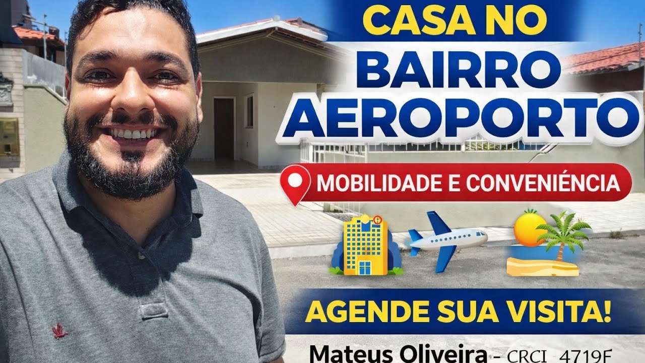 Casa no Bairro Aeroporto 10 minutos da Praia