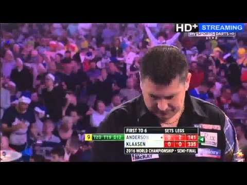 9 Darter Gary Anderson William Hill World Darts Championship Semifinal 2016
