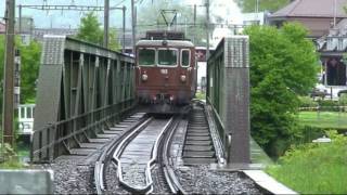 preview picture of video 'Bahnverkehr in Interlaken Ost am 15. Mai 2010'