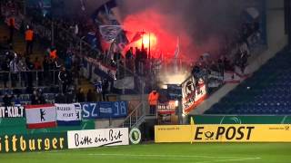 preview picture of video 'DFB Pokal DSC Arminia Bielefeld - Hertha BSC Pyrotechnik bei Spielbeginn'