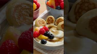 La recette de Mini Pancakes bowl que tout le monde adore !