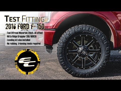 Test Fitting - Leveled 2016 Ford F-150 w/ 20" Fuel Mavericks & 34" Nitto Ridge Grapplers
