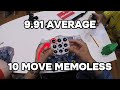 pov 9.91 official clock average 10 move memoless