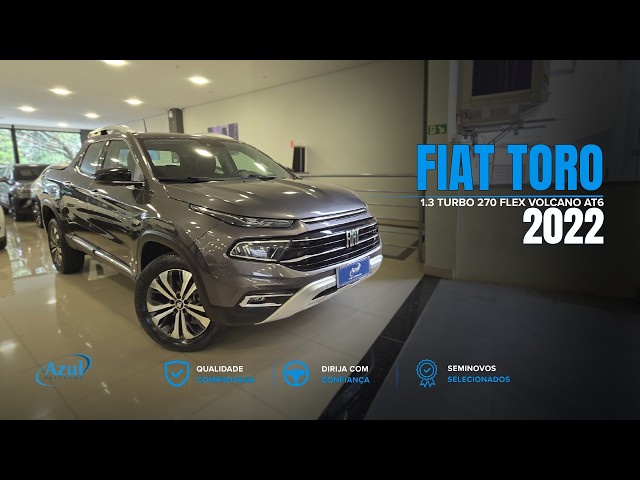 Vídeo FIAT TORO 1.3 TURBO 270 FLEX VOLCANO AT6
