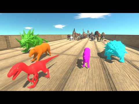 Race to kill RANDOM NEON TEAM - Animal Revolt Battle Simulator ARBS