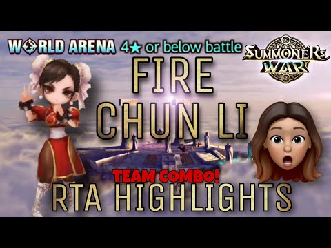 Fire Chun Li Team Combo in World Arena - Summoners War