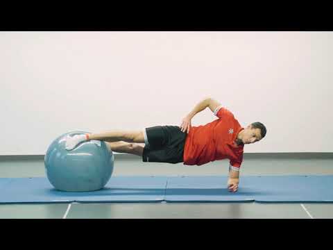 Seitstütz auf Gymnastikball halten - Level 9