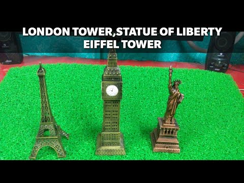 ANTIQUE FINISH 3D METAL PARIS EIFFEL TOWER METAL CRAFT FAMOUS LANDMARK . 4733