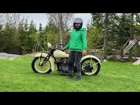 Caelum with Ginger’s 1930 Indian Scout