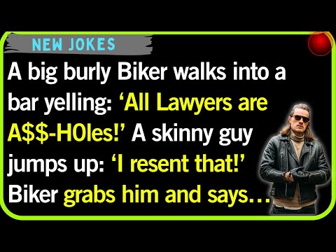 😂Funny Joke – The Biker vs. Skinny Guy Twist Ending! #jokes