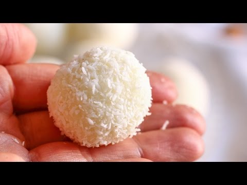 3-Ingredient Raffaello Coconut Balls Recipe | Happy Foods Tube