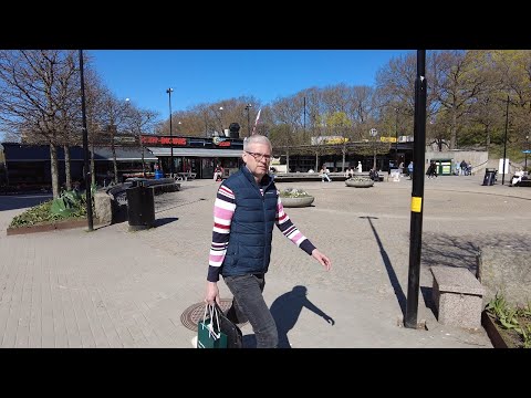 Sweden, Stockholm - Walking in Solna | Västra skogen to Solna Centrum #420