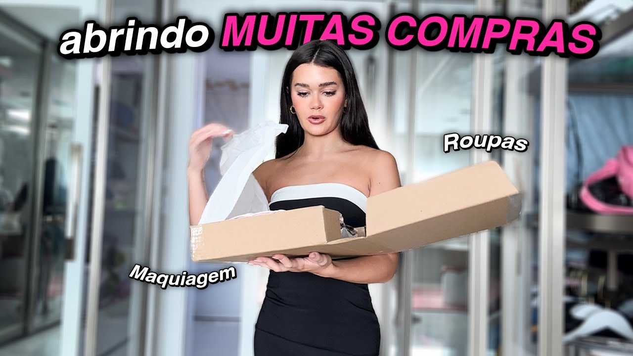 ABRINDO COMPRAS DA INTERNET + presentes! Maquiagem, muita roupa!
