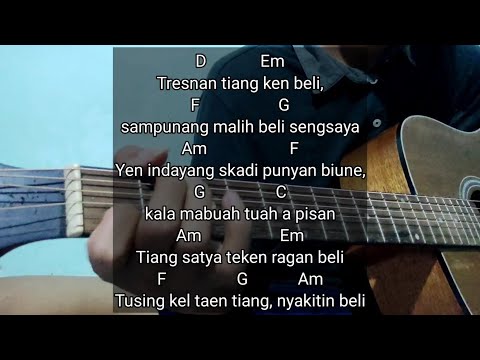 kunci gitar mudah ( punyan biu - ary kencana ft dek ulik )