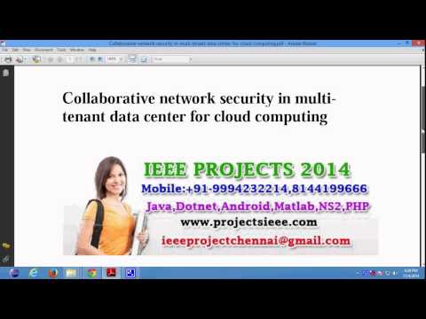 Collaborative network security in multi tenant data center for cloud computing