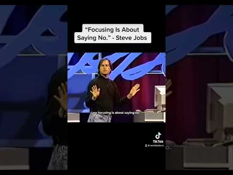 Steve Jobs “Focusing Is About Saying NO” #stevejobs #stevejobsquotes #stevejobsspeech