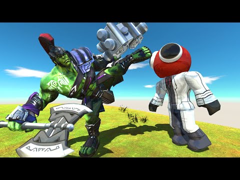 The Strong Will Win The Battle - Hulk Warrior vs Rainbow Friend Red - Animal Revolt Battle Simulator