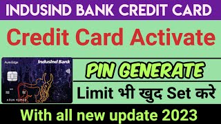 how to activate Indusind Bank credit card। Indusind Bank credit card pin generate online 2023