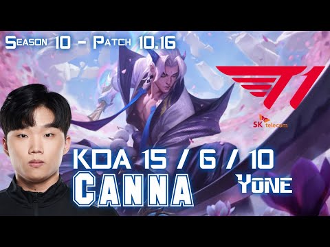 T1 Canna YONE vs AKALI Top - Patch 10.16 KR Ranked