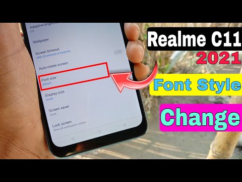 Realme C11 2021 Font Style Change Setting