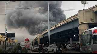 San Francisco 5-Alarm Fire: Raw video from scene of San Francisco 5-alarm fire