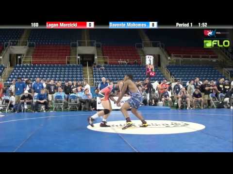 Junior 160 - Logan Marcicki (Michigan) vs. Davonte Mahomes (Illinois)