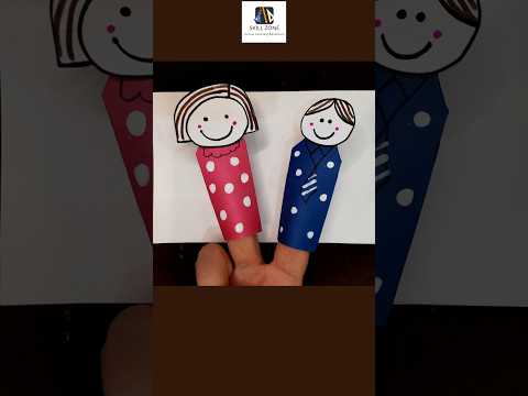 How to make finger puppets | Girl and boy puppet #fingerpuppets  #girlboypuppets @skillzone9