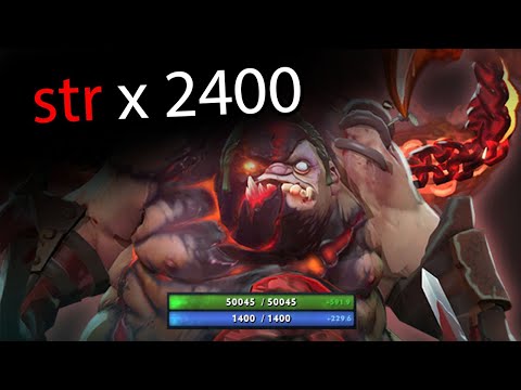 Dota 2: How much strength does Pudge needs to tank fountain?