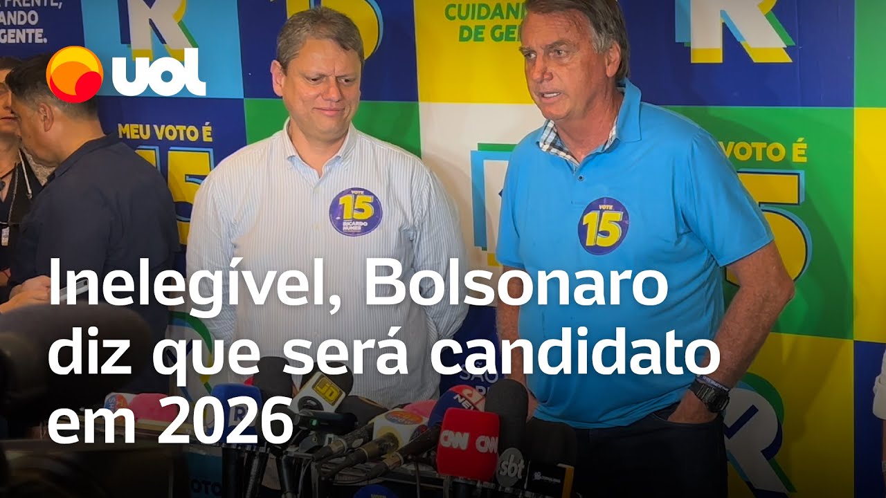 Inelegível, Bolsonaro diz que será candidato em 2026 e que Lula não tem substituto; veja vídeo