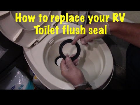 How to replace your RV Toilet Flush Seal Travel Trailer Toilet bowl Ball gasket Replacement #rv
