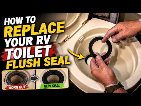 How to replace your RV Toilet Flush Seal Travel Trailer Toilet bowl Ball gasket Replacement #rv