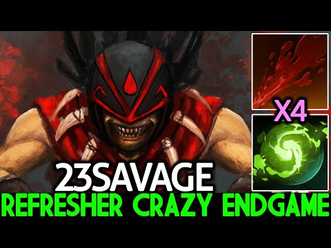23SAVAGE [Bloodseeker] Imba 4x Rupture with Refresher Crazy End Game Dota 2