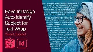 Have InDesign Auto Identify Subject for Text Wrap (Select Subject)