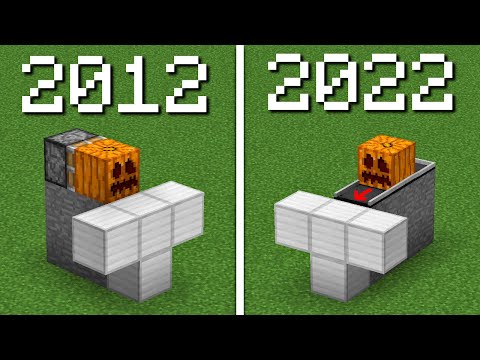 how to create an iron golem 2012 vs 2022 ?