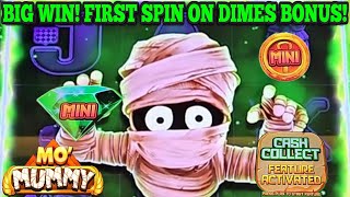 BIG WIN! FIRST SPIN ON DIMES BONUS ON MO MUMMY SLOT | Las Vegas Slots #vegas #casino #slots