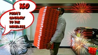 TRY TO WATCH THIS WITHOUT CRYING - 160 Pizza's giveaway to the homeless  (99% Of You Will Cry)